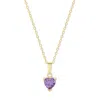 Evesaddiction Custom Heart Drop Birthstone Necklace - Gold / 1 In Gold