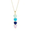 Evesaddiction Custom Heart Drop Birthstone Necklace - Gold / 4 In Gold