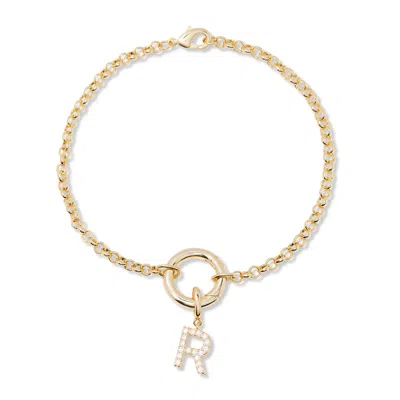 Evesaddiction Custom Initial Charm Bracelet - Gold / 1