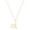 Evesaddiction Custom Initial Necklace - Gold / B