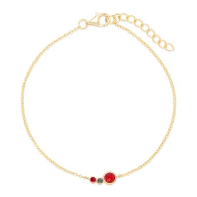 Evesaddiction Custom Mother And Children Birthstone Bracelet - Gold / 3