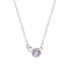 Evesaddiction Custom Mother And Children Necklace - 2 / Silver In Purple