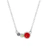 Evesaddiction Custom Mother And Children Necklace - 3 / Silver In Red