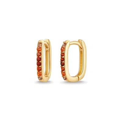 Evesaddiction Custom Ombre Birthstone Hoops - Gold / January