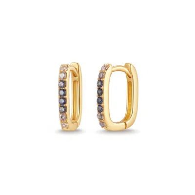 Evesaddiction Custom Ombre Birthstone Hoops - Gold / June