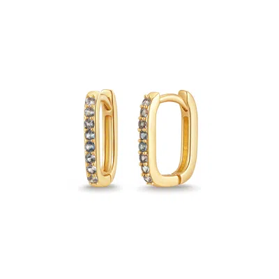 Evesaddiction Custom Ombre Birthstone Hoops - Gold / March