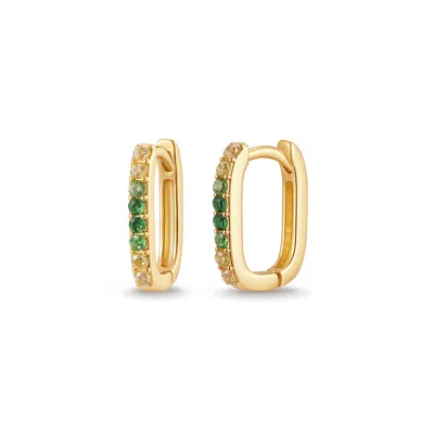 Evesaddiction Custom Ombre Birthstone Hoops - Gold / May