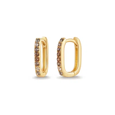 Evesaddiction Custom Ombre Birthstone Hoops - Gold / November
