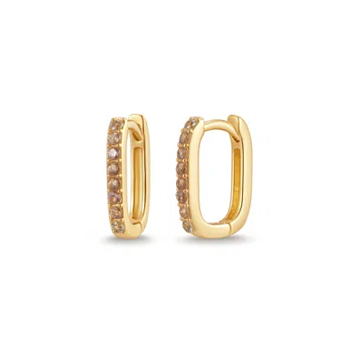 Evesaddiction Custom Ombre Birthstone Hoops - Gold / October