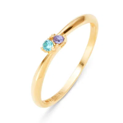 Evesaddiction Custom Petite Birthstone Ring In Gold