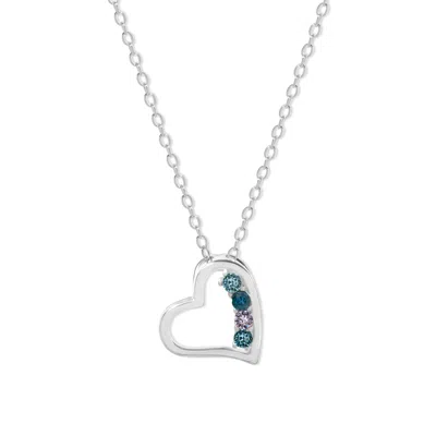 Evesaddiction Custom Petite Heart Birthstone Pendant - 4 / Silver