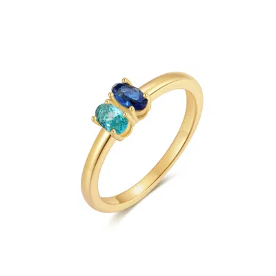 Evesaddiction Custom Petite Oval Birthstone Ring - Gold / 8