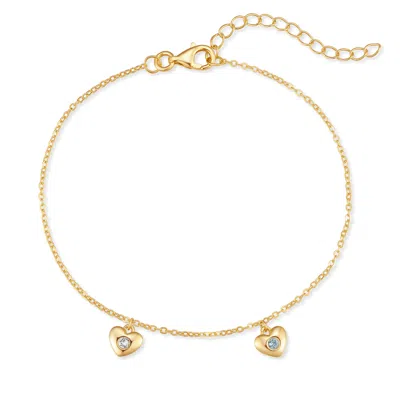 Evesaddiction Custom Station Heart Birthstone Charm Bracelet - Gold / 2