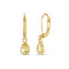 Evesaddiction Custom Teardrop Birthstone Bezel Earrings - Gold / November In Gold