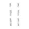 Evesaddiction Cz Bar Earring Set - Silver In Silver