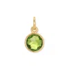 Evesaddiction Cz Bezel Drop Charm - Gold / August In Green