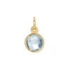 Evesaddiction Cz Bezel Drop Charm - Gold / March In Blue