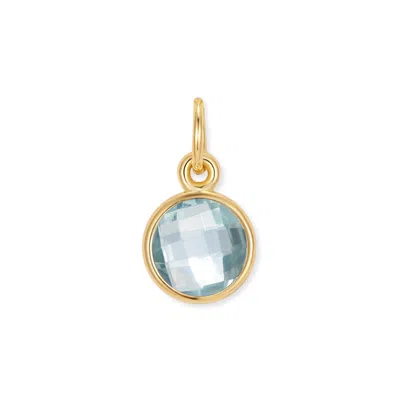 Evesaddiction Cz Bezel Drop Charm - Gold / March In Blue