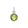 Evesaddiction Cz Bezel Drop Charm - Silver / August In Green