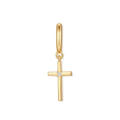 Evesaddiction Cz Cross Charm In Gold