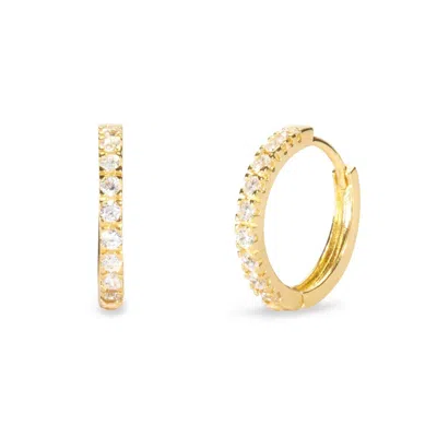 Evesaddiction Cz Huggie Earrings - Gold