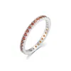 Evesaddiction Cz Sterling Silver Stackable Birthstone Eternity Band - Silver / 5 / January In Metallic