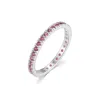 Evesaddiction Cz Sterling Silver Stackable Birthstone Eternity Band - Silver / 5 / July In Metallic