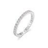 Evesaddiction Cz Sterling Silver Stackable Birthstone Eternity Band - Silver / 5 / June In Metallic
