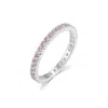 Evesaddiction Cz Sterling Silver Stackable Birthstone Eternity Band - Silver / 5 / October In Metallic