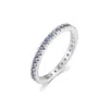 Evesaddiction Cz Sterling Silver Stackable Birthstone Eternity Band - Silver / 5 / September In Metallic