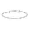 Evesaddiction Cz Tennis Charm Bangle - Silver In Silver