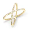 Evesaddiction Cz X Ring - Gold / 6 In Gold