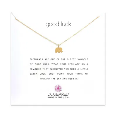 Evesaddiction Dogeared Good Luck Elephant Gold Dipped Necklace