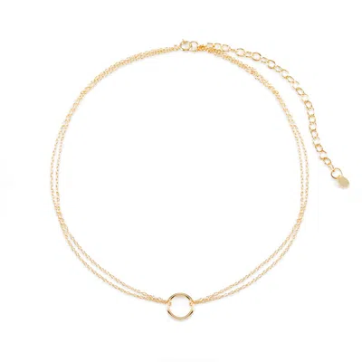 Evesaddiction Double Strand  Circle Choker Necklace