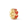 Evesaddiction Enamel Heart Spacer Charm In Gold