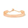 Evesaddiction Engravable Adjustable Cuff Bracelet - Rose Gold In Gold