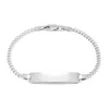 Evesaddiction Engravable Baby Id Silver Bracelet In Silver