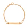 Evesaddiction Engravable Baby Name Bar Bracelet - Rose Gold In Gold