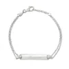 Evesaddiction Engravable Baby Name Bar Bracelet - Silver In Metallic