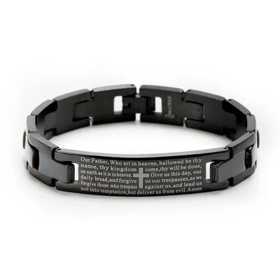 Evesaddiction Engravable Black Lord's Prayer Bracelet