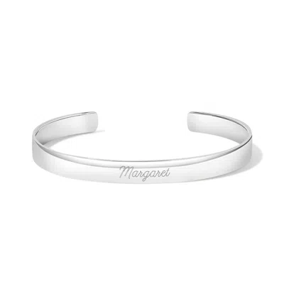 Evesaddiction Engravable Cuff Bracelet - Silver In Metallic