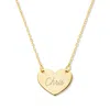 Evesaddiction Engravable Gold Heart Necklace In Gold