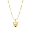 Evesaddiction Engravable Heart Charm Necklace - Gold In Gold