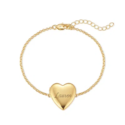 Evesaddiction Engravable Heart Locket Bracelet