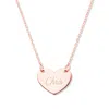 Evesaddiction Engravable Heart Necklace - Rose Gold