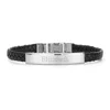 Evesaddiction Engravable Id Bracelet With Braided Band In Black