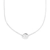 Evesaddiction Engravable Initial Silver Disc Necklace In Silver