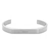 Evesaddiction Engravable Men's Brushed Stainless Steel Rectangle Cuff Bracelet - Silver In Metallic