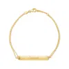 Evesaddiction Engravable Name Bar Bracelet - Gold In Gold