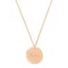 Evesaddiction Engravable Round Tag Pendant - Rose Gold In Gold